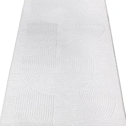 Tapis Rio salon antidérapant arc, Blanc cassé, 120 x 160 cm