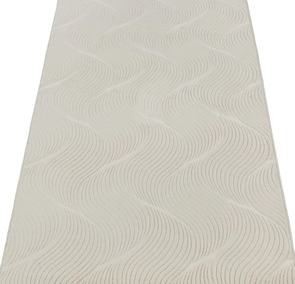 Tapis Rio salon antidérapant 3D, Crème, 200 x 280 cm
