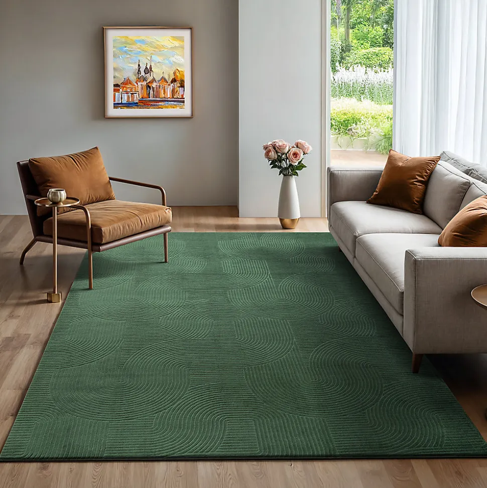 Tapis Rio salon antidérapant arc, Forêt, 160 x 220 cm