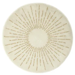 Tapis Rond - Home Deco Kids - Soleil - Lurex - Crème - 80 Cm