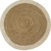 Tapis rond en jute naturel et écru Deco&Co ⌀120cm