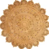Tapis rond en jute naturel Kolkata Deco&Co ⌀120cm