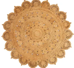 Tapis rond en jute naturel Kolkata Deco&Co ⌀120cm