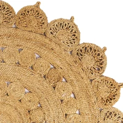 Tapis rond en jute naturel Kolkata Deco&Co ⌀120cm