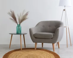 Tapis rond en toile de jute beige et marron ⌀120cm Deco&co