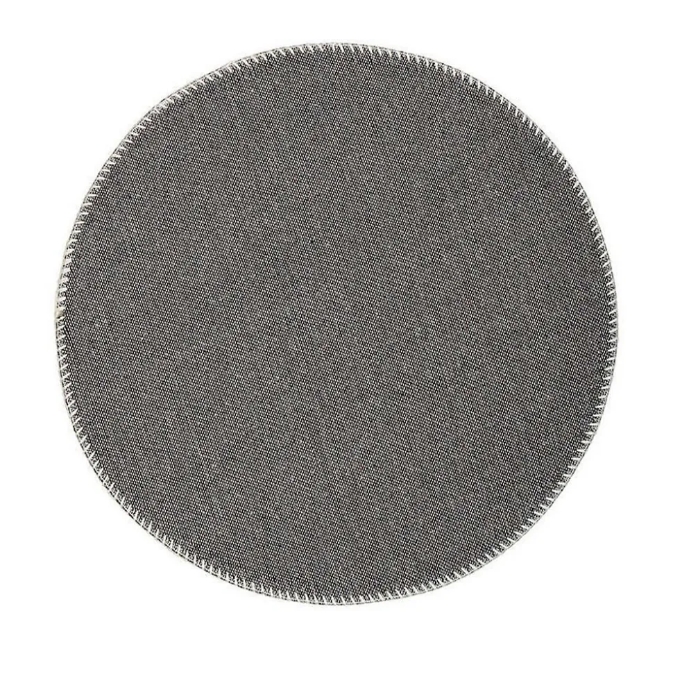 Tapis Rond Enfant Imprimé "Bambini III" 160cm Gris