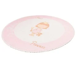 Tapis Rond Enfant Imprimé "Bambini VI" 160cm Rose