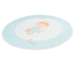 Tapis Rond Enfant Imprimé "Bambini V" 160cm Menthe