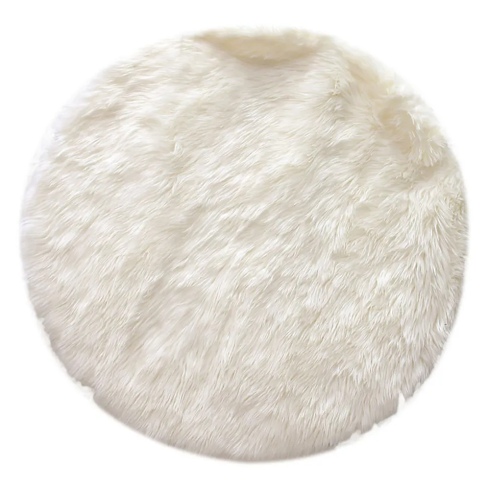 Tapis rond imitiation fourrure Cocooning