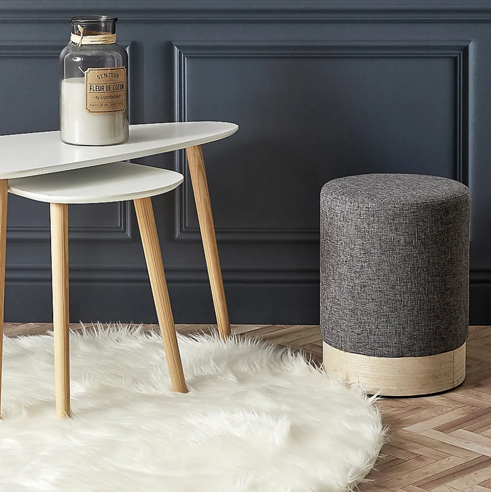 Tapis rond imitiation fourrure Cocooning