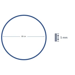 Tapis rond Melua en jute tissé Ø80cm GoodHome