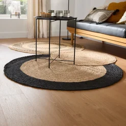 Tapis rond Melua en jute tissé Ø80cm GoodHome