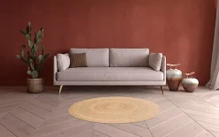 Tapis rond Melua en jute tissé Ø130cm GoodHome