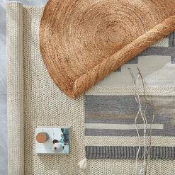 Tapis rond Melua en jute tissé Ø130cm GoodHome