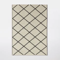 Tapis rural Blooma RUR 2-33-6 bleu nuit et bouleau 120 x 170 cm