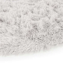 Tapis salon à base fine souple extra doux blanc diam.70