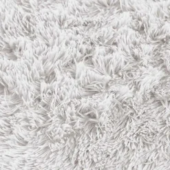 Tapis salon à base fine souple extra doux blanc diam.70
