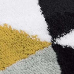 Tapis salon à motifs triangles jaune 150x220