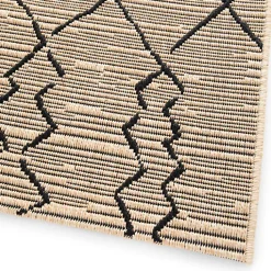 Tapis Salon / Terrasse - Scandinave - Marron et noir - 80 x 150 cm