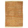 Tapis salon bi-texture beige orange 60x90