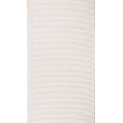 Tapis salon de couloir extérieur/interieur aspect jute blanc 80x150