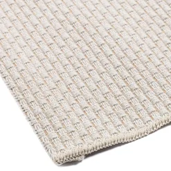 Tapis salon de couloir extérieur/interieur aspect jute blanc 80x150