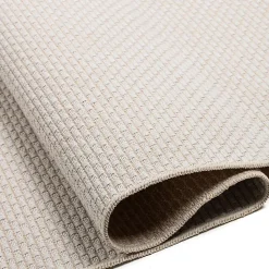 Tapis salon de couloir extérieur/interieur aspect jute blanc 80x150