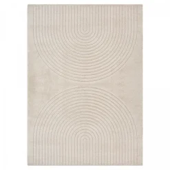 Tapis salon DEMILU Tapis doux en relief, beige