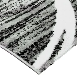 Tapis salon effet laineux motifs arches gris 160x230