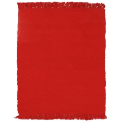 Tapis salon en coton rouge 150x200