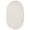 Tapis salon en coton réversible effet cordage écru 50x80