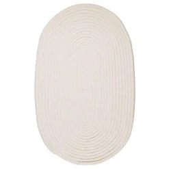 Tapis salon en coton réversible effet cordage écru 50x80