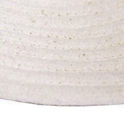 Tapis salon en coton réversible effet cordage écru 50x80