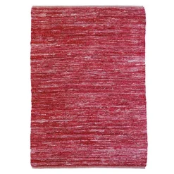 Tapis salon en cuir tressé burgundy 160x230