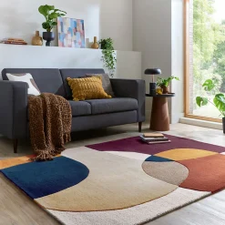 Tapis salon et chambre moderne pure laine GLEE 160x230 cm