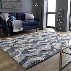Tapis salon et chambre pure laine tufté main RESHA 160x230 cm