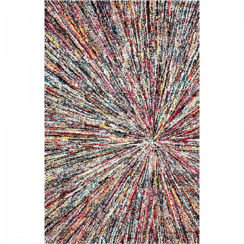 Tapis salon et chambre tissé motif ethnique LYN6 IMPACT, multicolore