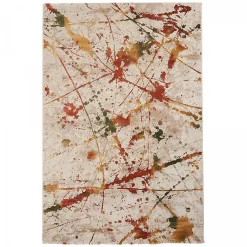 Tapis salon et chambre tissé motif ethnique ABTRACT, multicolore