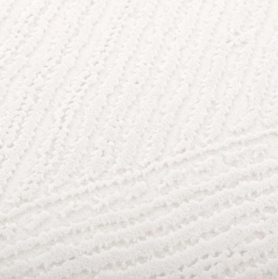 Tapis salon et chambre tissé motif faux uni DAMCIA, crème