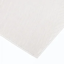 Tapis salon et chambre tissé motif faux uni DAMCIA, crème