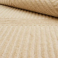 Tapis salon et chambre tissé motif géométrique CEROTEO, beige