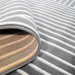 Tapis salon et chambre tissé motif géométrique LYN49 ARCRIL, gris