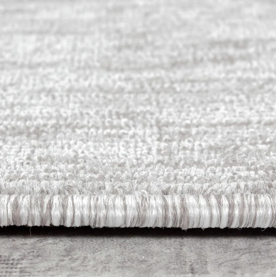 Tapis salon et chambre tissé motif uni SAKRDA, écru
