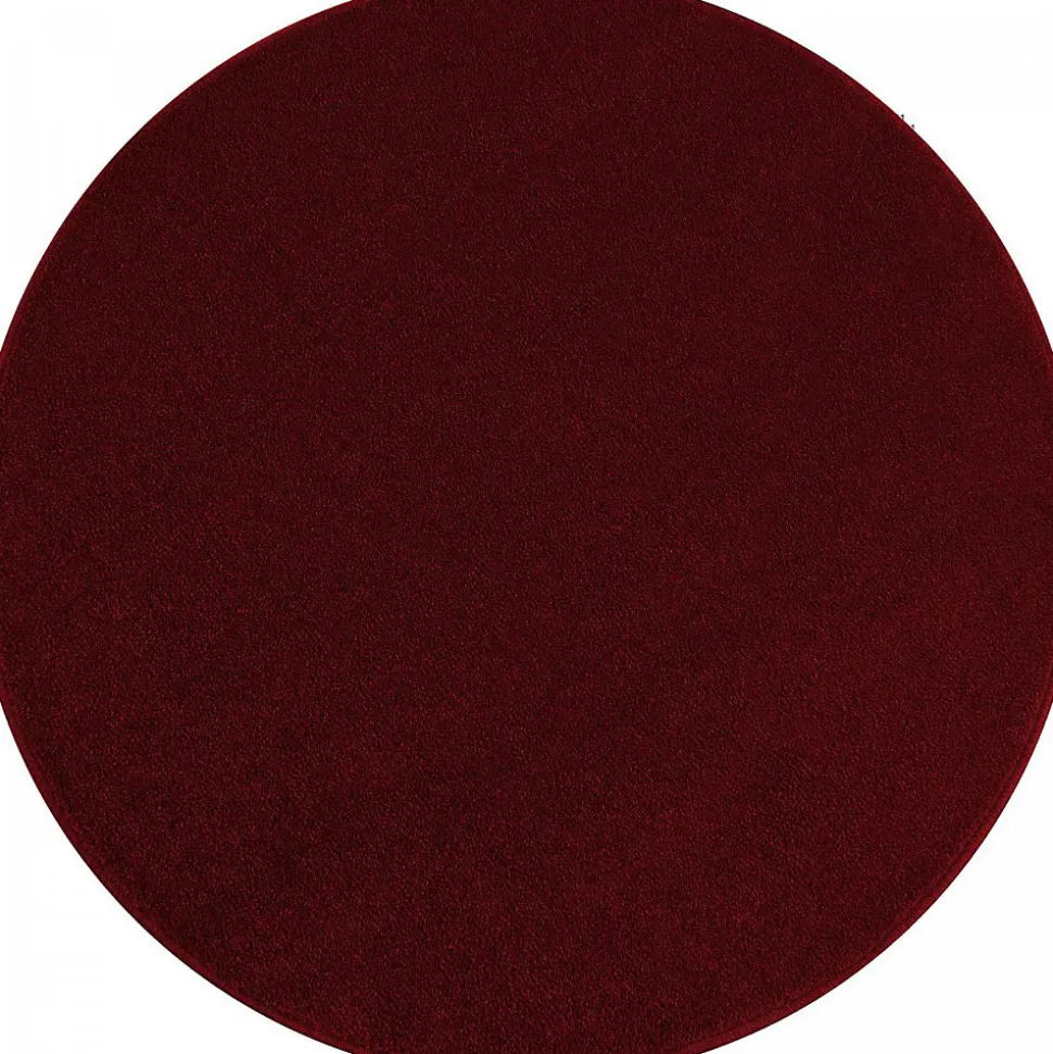 Tapis salon et chambre tissé motif uni SOULA, rouge