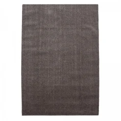 Tapis salon et chambre tissé motif uni SOULA, marron