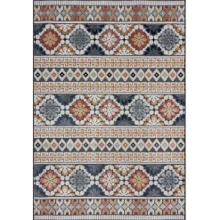 Tapis salon et chambre tissé plat intérieur extérieur TERESA 120x170 cm