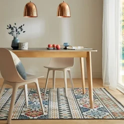 Tapis salon et chambre tissé plat intérieur extérieur TERESA 120x170 cm