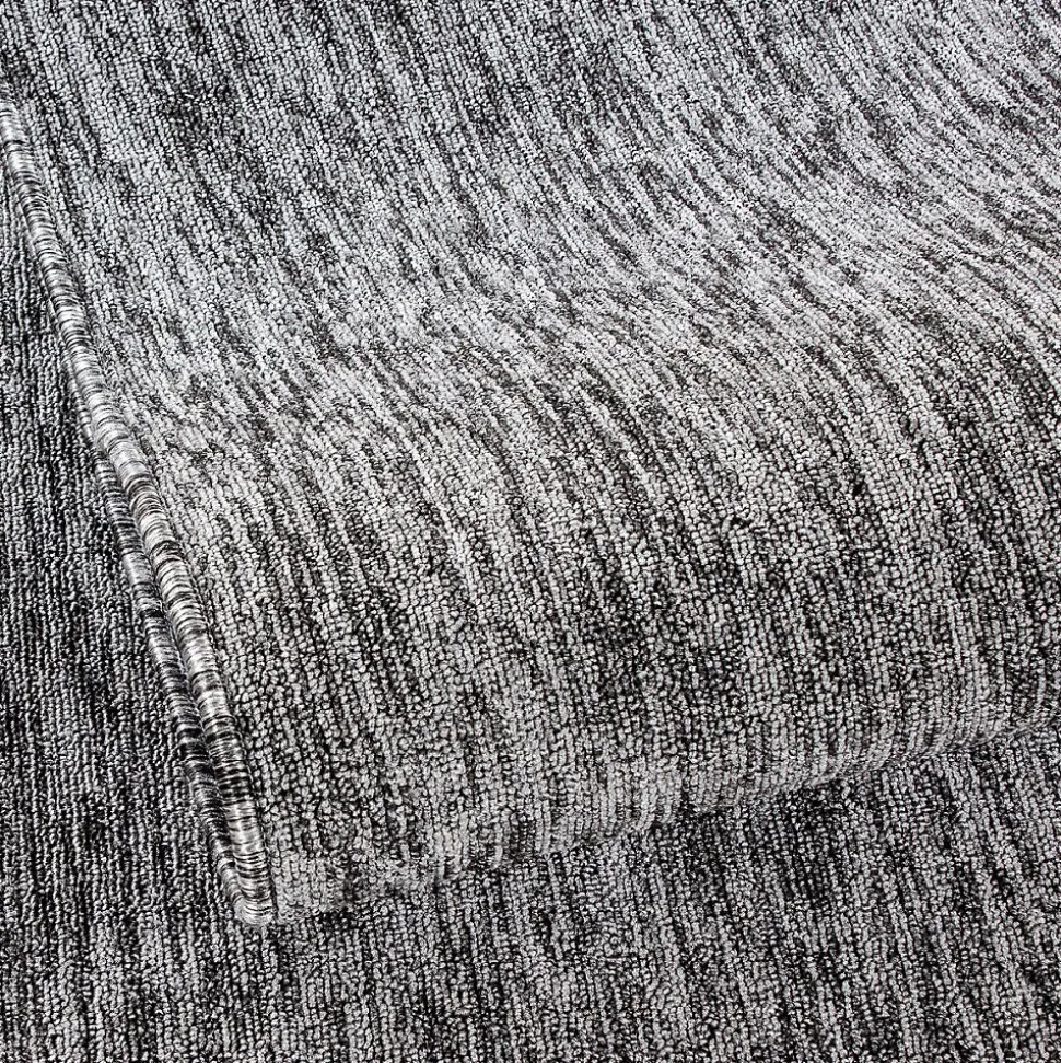 Tapis salon et chambre tissé motif uni SAKRDA, gris