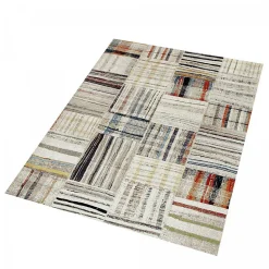 Tapis salon et chambre tissé motif berbère MO 83, beige