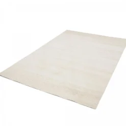 Tapis salon et chambre tissé motif uni ALEGRIA, écru